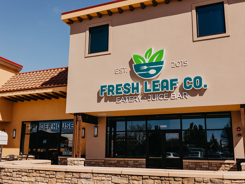 Exterior of Fresh Leaf Co at 1080 George Washington Way Richland, WA 99352